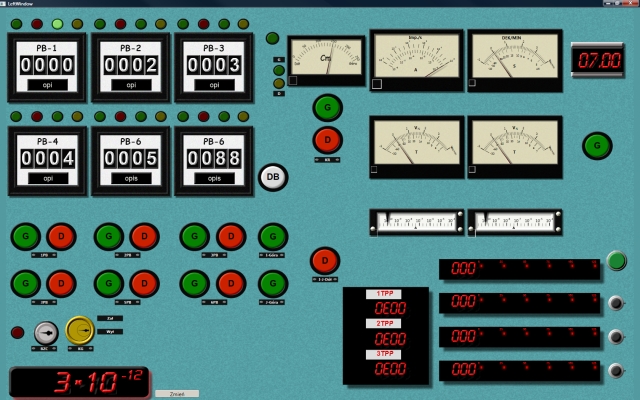 reaktor - panel sterujacy